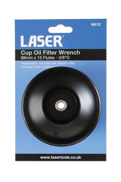 LASER Klucz nasadowy do demontażu filtra oleju 88 mm x 15 rowków LSR 6612