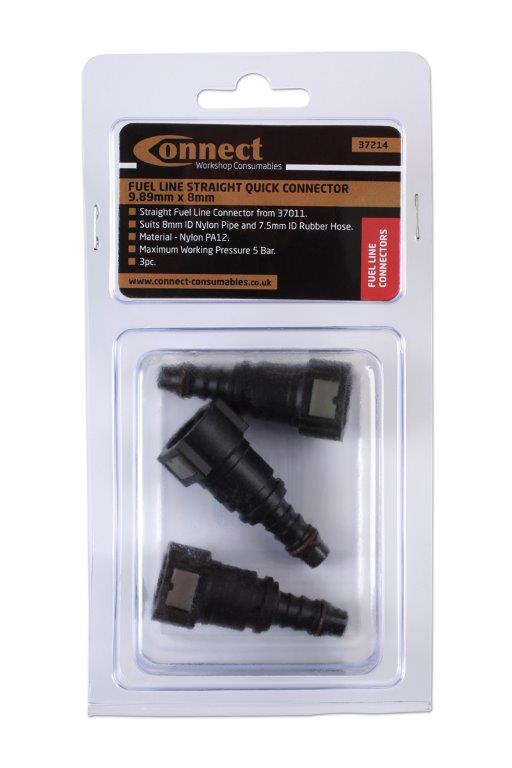 LASER Złącze paliwowe żeńskie 9,89 mm x 8 mm opakowanie 3 sztuki LSR 37214