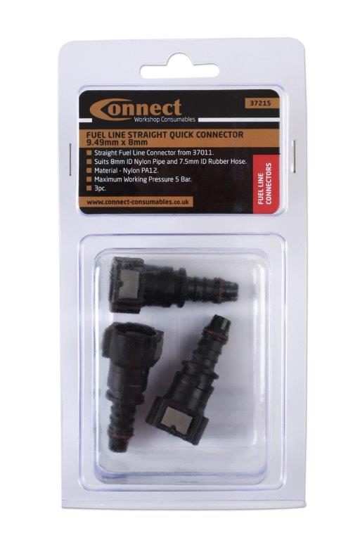LASER Złącze paliwowe żeńskie 9,49 mm x 8 mm opakowanie 3 sztuki LSR 37215