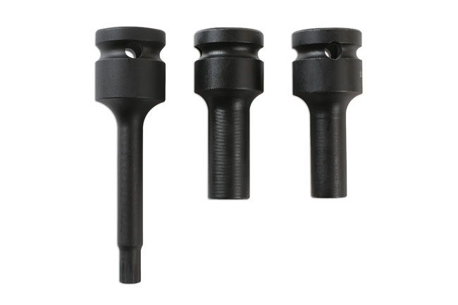 LASER Zestaw nasadek 10-kątnych do felg 8/10 mm bit 7 mm LSR 6345
