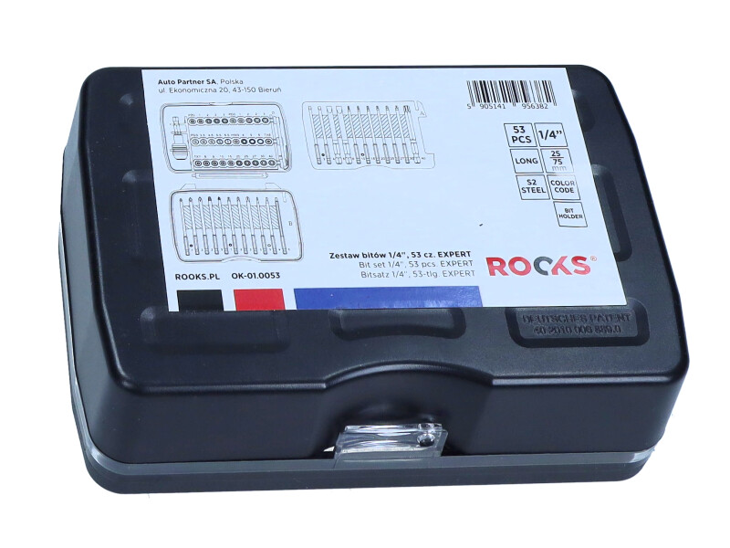 ROOKS Zestaw bitów 1/4" 53 elementy EXPERT OK-01.0053