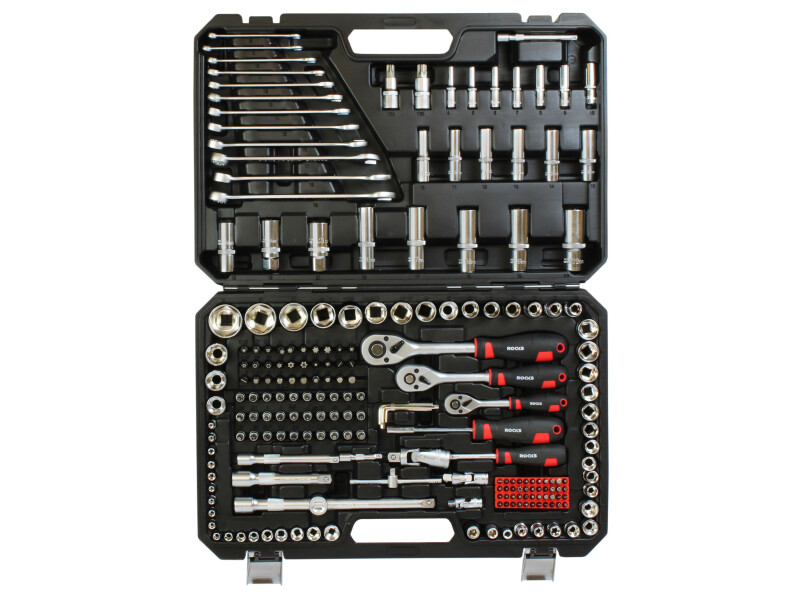 ROOKS Zestaw narzędziowy 1/2" 3/8" 1/4" MASTER-UNI XXL 216 elementów OK-01.0216