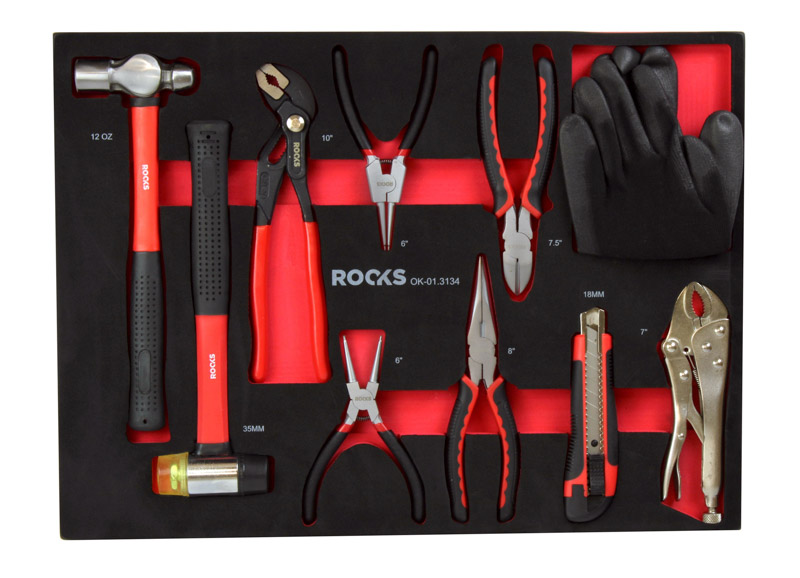 ROOKS Szafka narzędziowa GARAGE BLACK z narzędziami 387 elementów OK-01.3007
