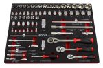 ROOKS Zestaw narzędzi 1/4" 3/8" 1/2" 72 elementów OK-01.3124