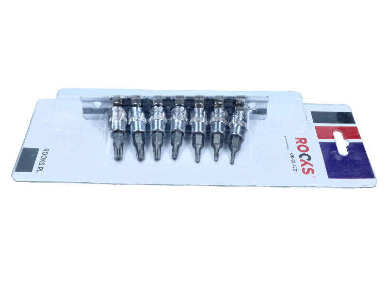 ROOKS Zestaw kluczy trzpieniowych 1/4" TORX T8-T30 6 cz OK-01.4701