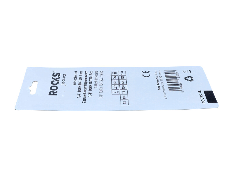 ROOKS Zestaw kluczy trzpieniowych 1/4" TORX T8-T30 6 cz OK-01.4701