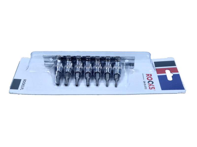 ROOKS Zestaw kluczy trzpieniowych 1/4" TORX-5 safe 7 cz OK-01.4703