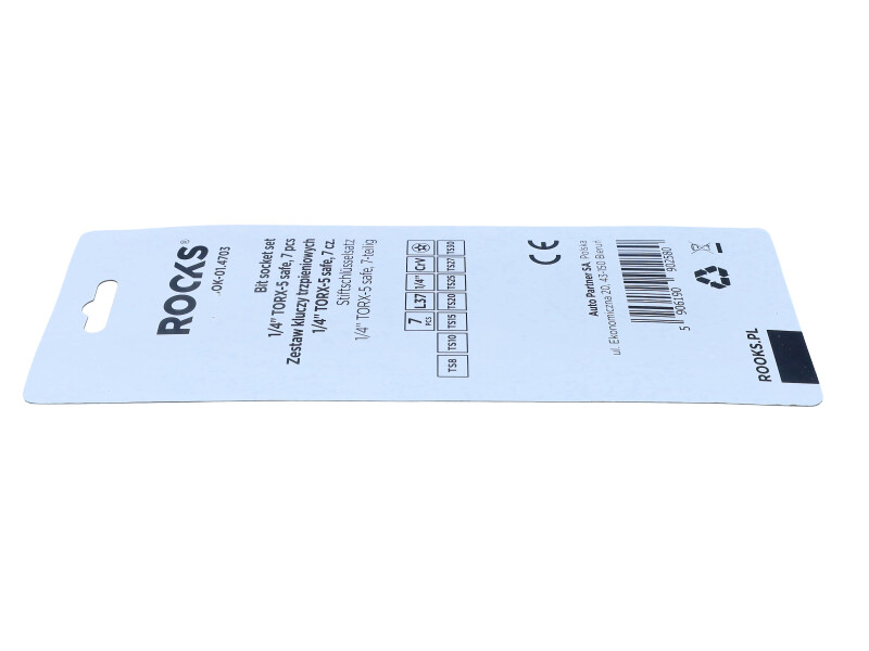 ROOKS Zestaw kluczy trzpieniowych 1/4" TORX-5 safe 7 cz OK-01.4703