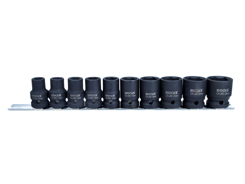 ROOKS Zestaw nasadek udarowych 6-kątne 1/2" 10 elementów OK-01.5002