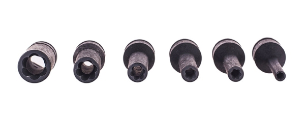 ROOKS Zestaw wykrętaków do szpilek i elektrod świec żarowych 1/4" 6 elementów OK-01.5201