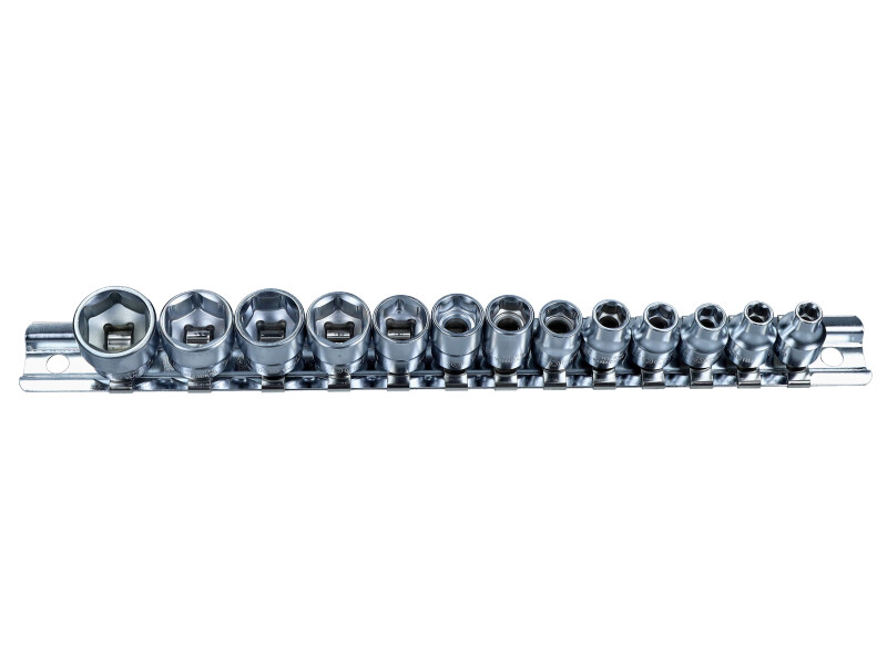 ROOKS Zestaw nasadek SLIM na szynie 1/4"  4-14 mm 13 elementów OK-01.5601