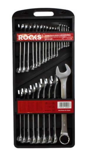 ROOKS Zestaw kluczy płasko-oczkowych 26 części: 6-25 27 28 29 30 32 36mm PLASTIC BOX OK-01.6126