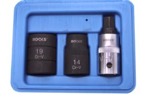 ROOKS Nasadki pięciokątne do systemów hamulcowych 1/2" 3 elementy OK-02.0415