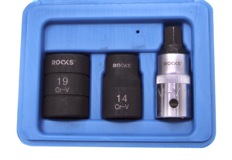 ROOKS Nasadki pięciokątne do systemów hamulcowych 1/2" 3 elementy OK-02.0415