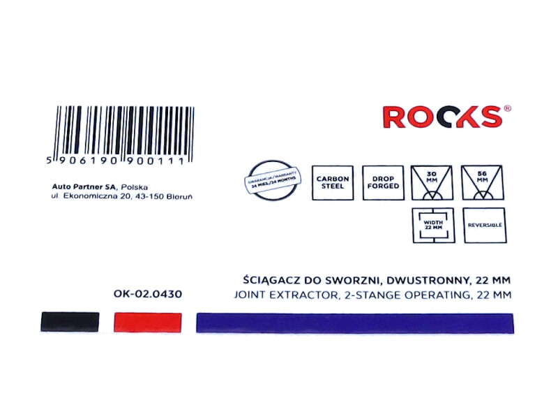 ROOKS Ściągacz do sworzni dwustronny 22 mm OK-02.0430
