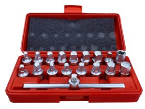 ROOKS Zestaw kluczy do korków oleju 3/8" 18 elementów OK-02.0662