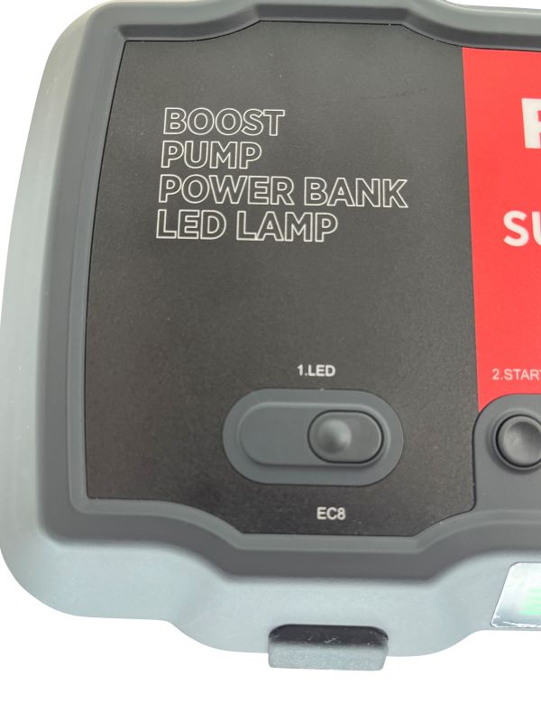 ROOKS Booster urządzenie rozruchowe z kompresorem 12V 1000/2000 A 10 BAR 55,5 Wh OK-03.0019