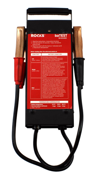 ROOKS Tester akumulatorów 6 / 12 V 125 A 200-1000 CCA 100 Ah OK-03.0023
