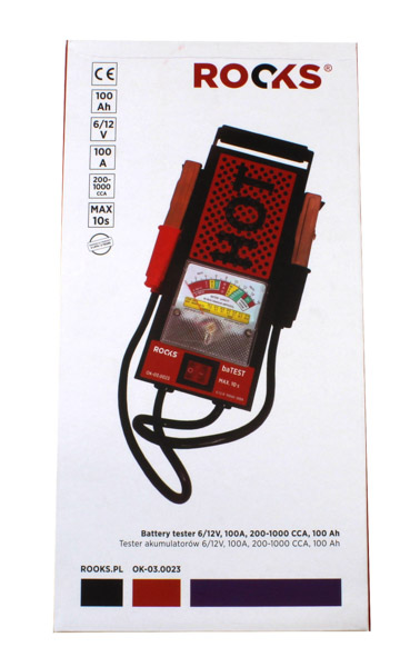 ROOKS Tester akumulatorów 6 / 12 V 125 A 200-1000 CCA 100 Ah OK-03.0023