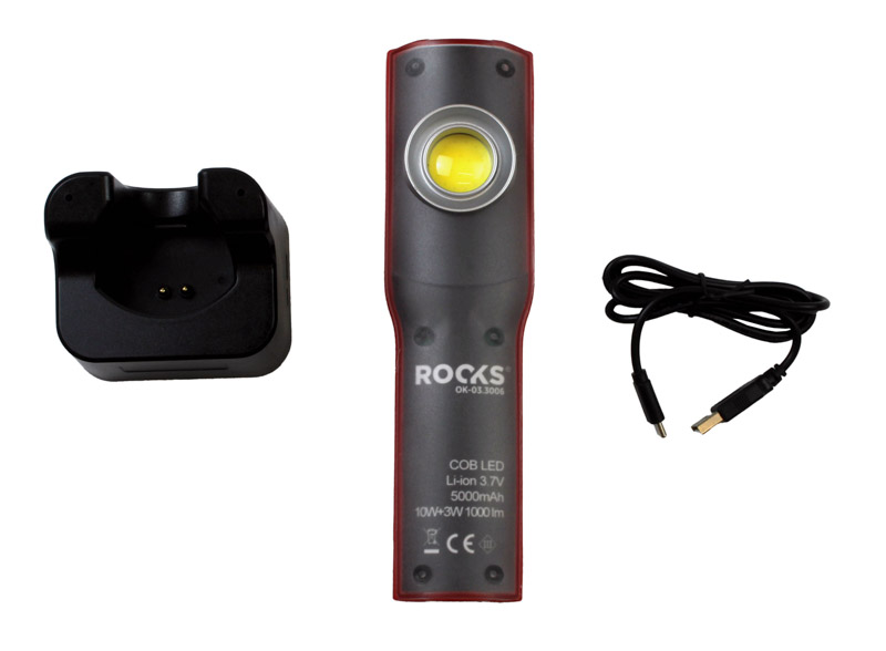 ROOKS Lampa warsztatowa COB LED 10 + 3 W 1000 lm OK-03.3006