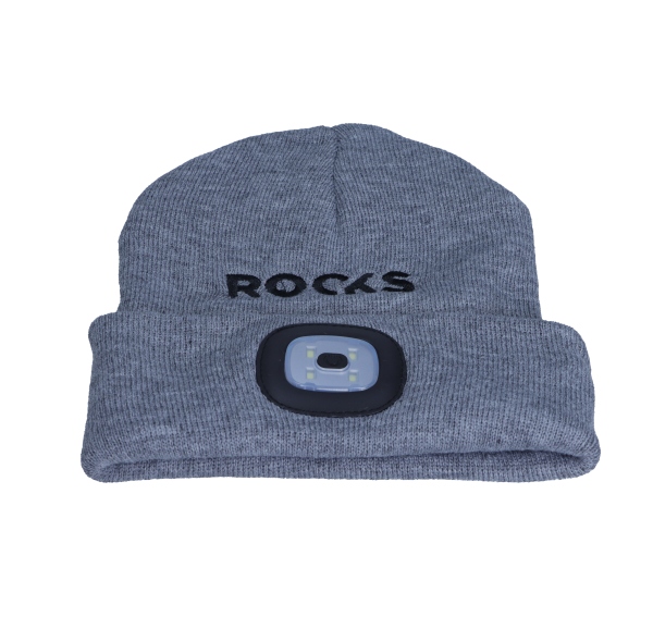 ROOKS Czapka z lampką 80 lm szara OK-03.3016