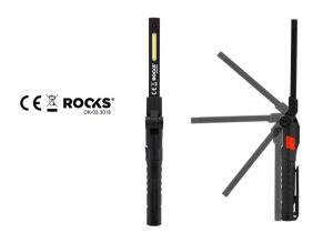 ROOKS Lampka długopisowa składana COB SUPER SLIM 3 w 1 100 lm OK-03.3018