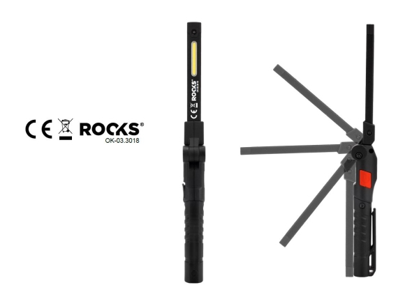 ROOKS Lampka długopisowa składana COB SUPER SLIM 3 w 1 100 lm OK-03.3018
