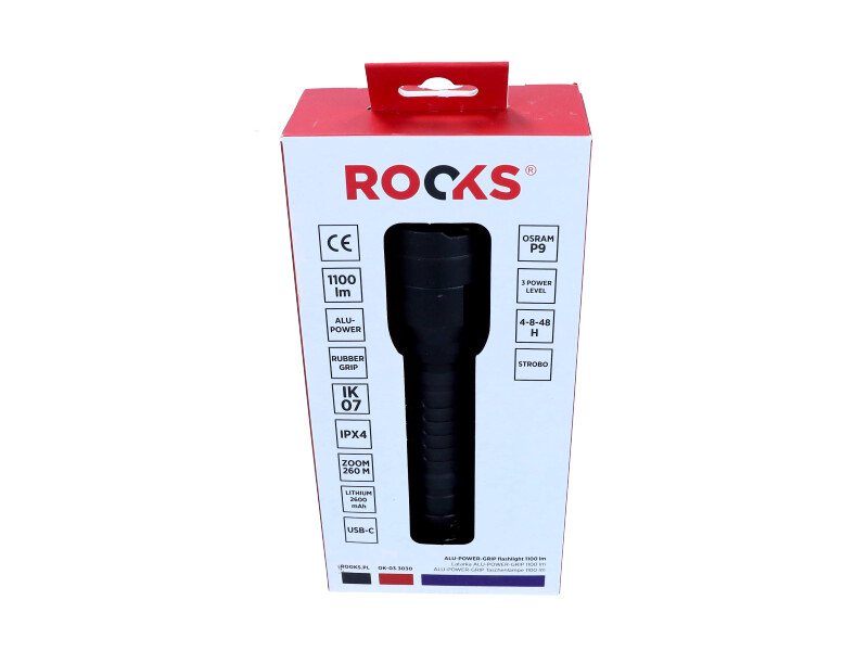 ROOKS Latarka ALU-POWER-GRIP 1100 lum ZOOM Li 2600 mAh OK-03.3030