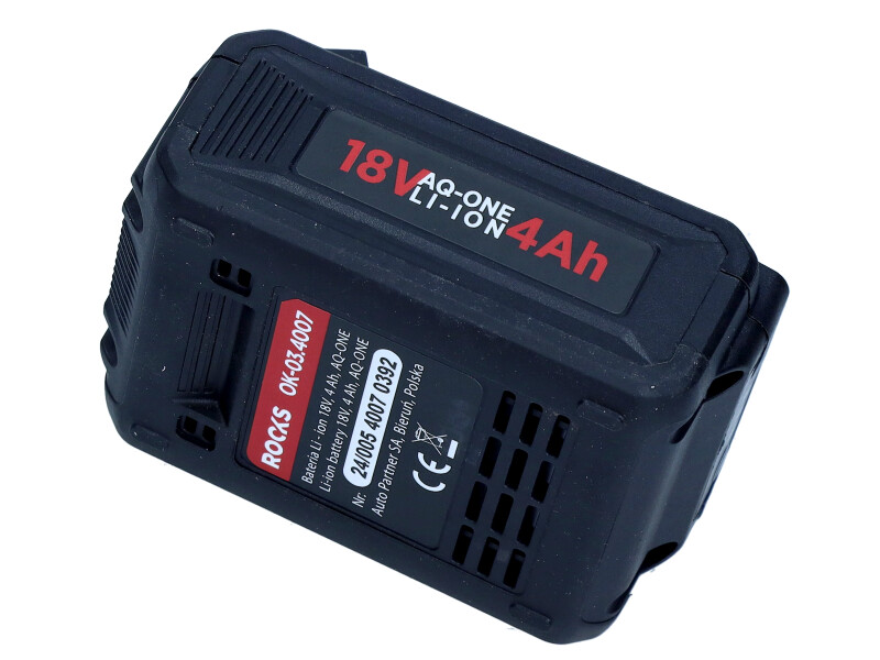 ROOKS 18 V AQ-ONE Bateria Li-ion 4 Ah OK-03.4007