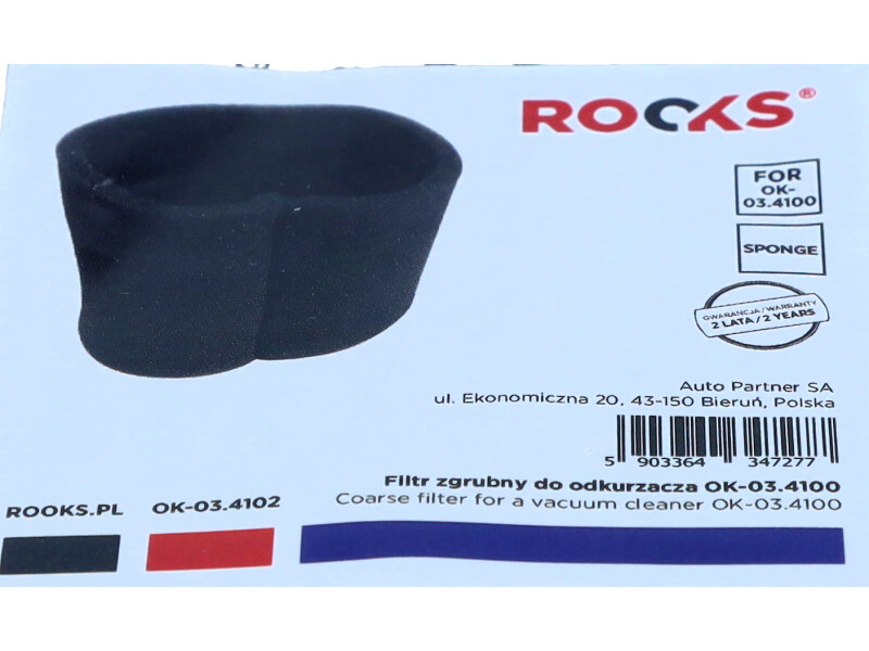 ROOKS Filtr zgrubny do odkurzacza OK-03.4100 OK-03.4102