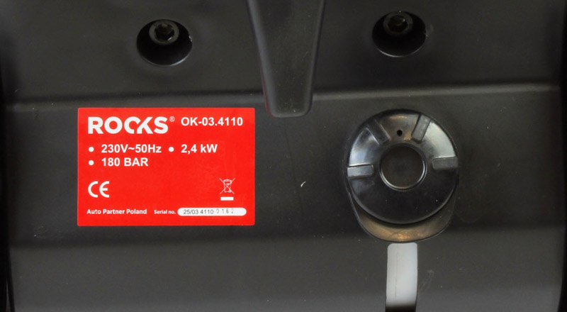 ROOKS Myjka wysokociśnieniowa HD 2,4 kW, 180 BAR z turboszczotką OK-03.4110