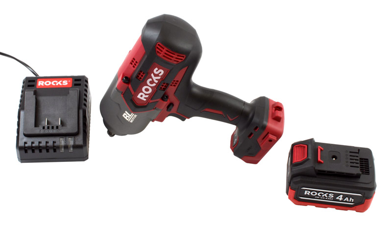 ROOKS 20 V AQ-ONE klucz udarowy 1700 Nm komplet z akumulatorem 5 Ah ładowarką i walizką OK-03.4305