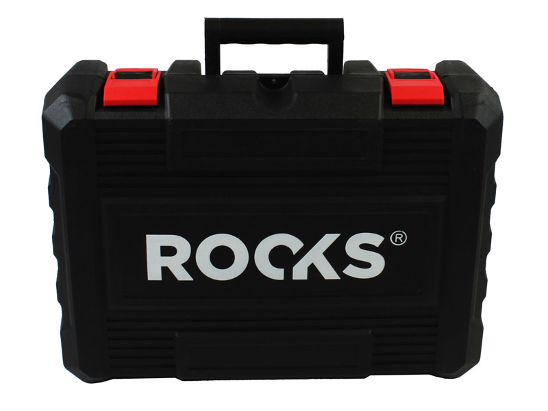 ROOKS 20 V AQ-ONE szlifierka kątowa 125 mm 8500 obr./min komplet z akumulatorem 4 Ah ładowarką i walizką OK-03.4307