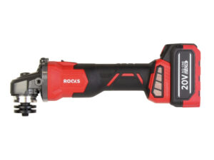 ROOKS 20 V AQ-ONE szlifierka kątowa 125 mm 8500 obr./min komplet z akumulatorem 4 Ah ładowarką i walizką OK-03.4307