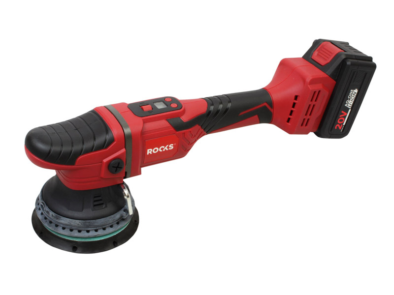 ROOKS 20 V AQ-ONE maszyna polerska DUAL-ACTION 125 mm x 15 mm 2100-5000 obr./min kpl. z akumulatorem 4 Ah OK-03.4309