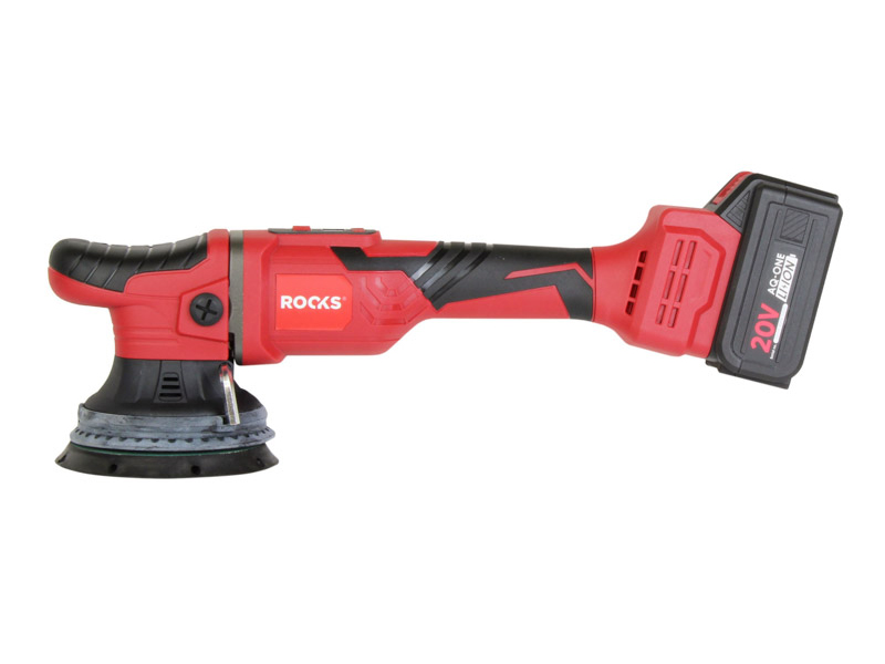 ROOKS 20 V AQ-ONE maszyna polerska DUAL-ACTION 125 mm x 15 mm 2100-5000 obr./min kpl. z akumulatorem 4 Ah OK-03.4309