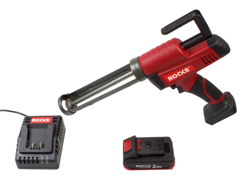 ROOKS 20 V AQ-ONE pistolet do silikonu 350 ml 2500 N kpl. z akumulatorem 2 Ah OK-03.4313