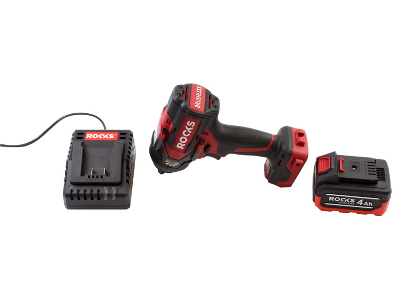 ROOKS 20V AQ-ONE Klucz udarowy 1200 Nm komplet z akumulatorem 4Ah ładowarką i walizką OK-03.4317
