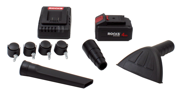 ROOKS 20V AQ-ONE Odkurzacz przenośny DRY&WET 100-200W 10L HEPA 4Ah BMC OK-03.4319