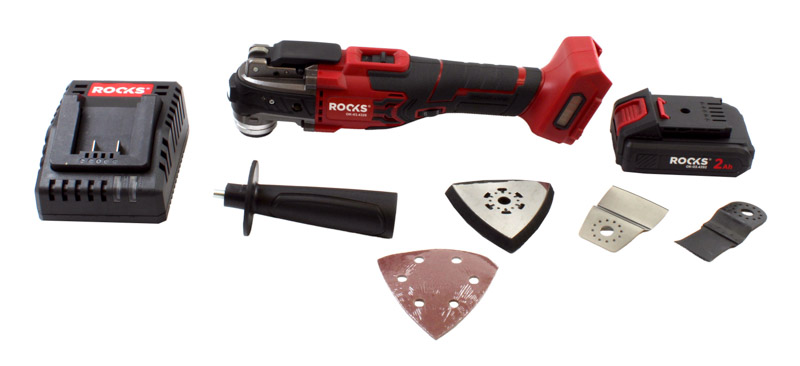 ROOKS 20V AQ-ONE Urządzenie wielofunkcyjne MULTITOOL BSL SYSTEM 10-19 K rpm kpl. z akumulatorem 2Ah BMC OK-03.4326