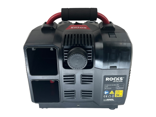 ROOKS 20V AQ-ONE Kompresor 6l 1 kM 8 BAR 36 V kpl. z akumulatorem 2 x 4 Ah OK-03.4328