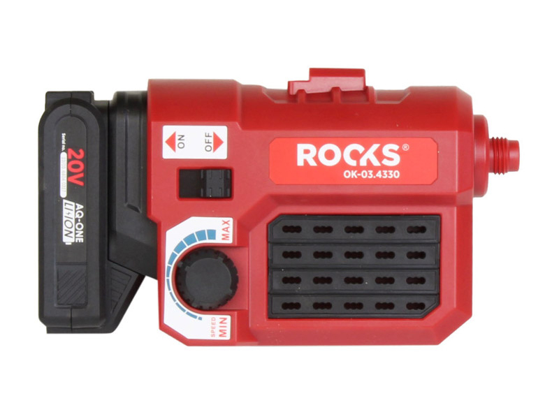 ROOKS 20V AQ-ONE Elastyczna mini szlifierka uniwersalna 5-33 K kpl. z akcesoriami i baterią 2 Ah OK-03.4330