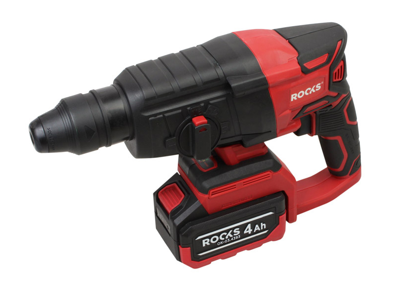 ROOKS 20V AQ-ONE Młotowiertarka SDS-PLUS 1,5 J komplet z akumulatorem 4Ah ładowarką i walizką OK-03.4339