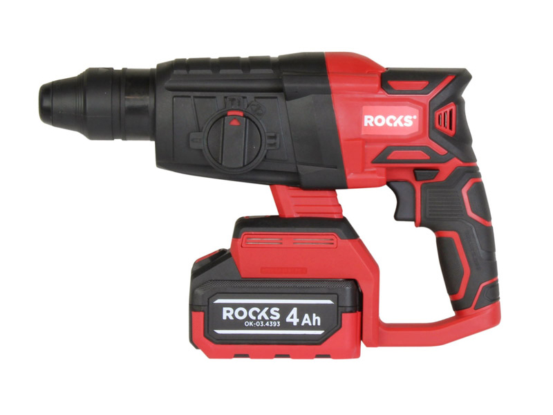 ROOKS 20V AQ-ONE Młotowiertarka SDS-PLUS 1,5 J komplet z akumulatorem 4Ah ładowarką i walizką OK-03.4339