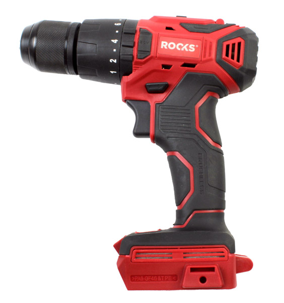 ROOKS 20V AQ-ONE Wiertarko-wkrętarka ECO 45 Nm metalowy uchwyt komplet z akumulatorem 2Ah ładowarką i walizką OK-03.4409
