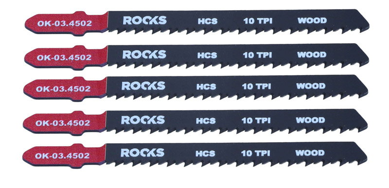 ROOKS Brzeszczot do wyrzynarki HCS TYP T drewno 10 TPI x 100 mm kpl. 5 szt. OK-03.4502