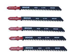 ROOKS Brzeszczot do wyrzynarki HCS, TYP T, drewno, 8 TPI x 100 mm, kpl. 5 szt. OK-03.4503
