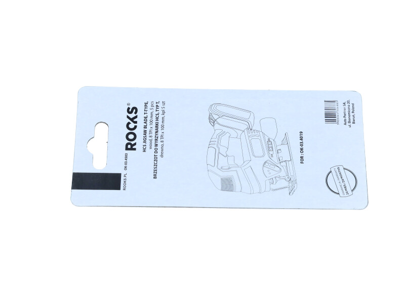 ROOKS Brzeszczot do wyrzynarki HCS, TYP T, drewno, 8 TPI x 100 mm, kpl. 5 szt. OK-03.4503