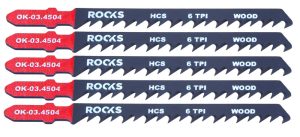 ROOKS Brzeszczot do wyrzynarki HCS TYP T drewno 6 TPI x 100 mm kpl. 5 szt. OK-03.4504