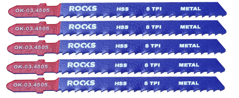 ROOKS Brzeszczot do wyrzynarki HSS TYP T metal & kompozyt 8 TPI x 100 mm kpl. 5 szt. OK-03.4505